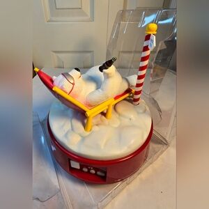 Vintage Coca-Cola Cola Rotating Polar Bear Musical Alarm Clock